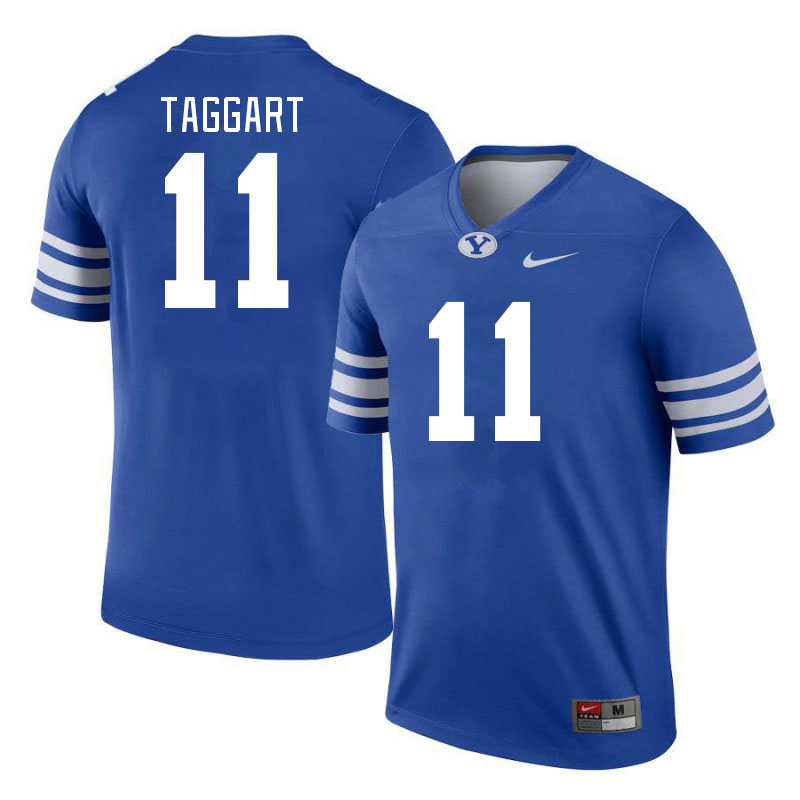 Men #11 Harrison Taggart BYU Cougars College Football Jerseys Stitched Sale-Royal